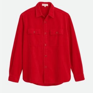 Alex Mill Rugged Corduroy Easy Shirt in Cardinal Red Size small